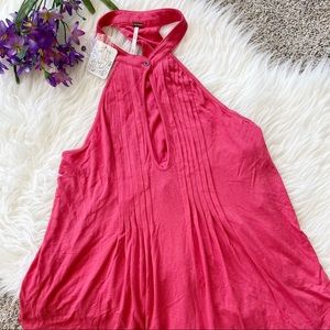 Free People Sleeveless Pink Tunic Tank Top Size XS